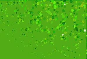 Light Green vector background with bubble shapes.