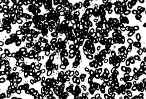 Black and white vector background with bubbles.