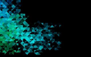 Dark BLUE vector background with triangles.