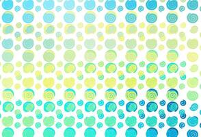 Light Blue, Yellow vector background with lava shapes.