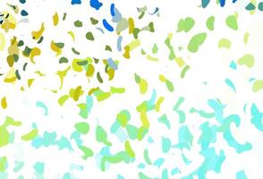 Light Blue, Yellow vector background with abstract forms.