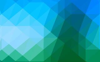 Light Blue, Green vector shining triangular background.