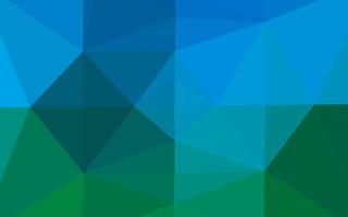 Light Blue, Green vector shining triangular background.