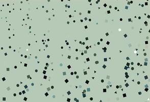 Light Green vector template with crystals, circles, squares.