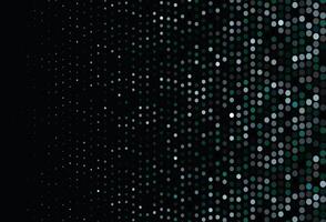 Dark Green vector background with bubbles.