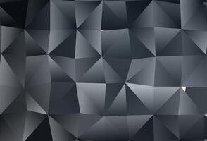 Dark Black vector low poly texture.