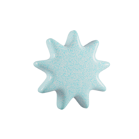 geometrisk blå texturerad plast form isolerat png