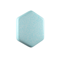 geometrisk blå texturerad plast form isolerat png