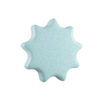 Round blue plastic shape isolated png