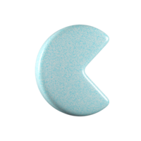 Round blue plastic shape isolated png