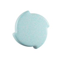 Round blue plastic shape isolated png