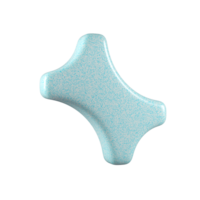 geométrico azul texturizado plástico forma isolado png