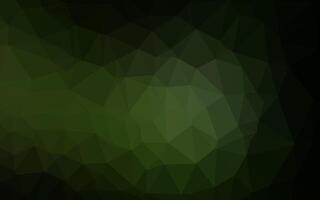 Dark Green vector abstract polygonal texture.