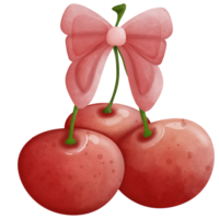 Cereza acuarela entonces linda png