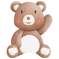 osito de peluche oso acuarela elementos entonces linda png