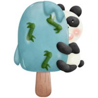 Eis Sahne und Tiere Aquarell png