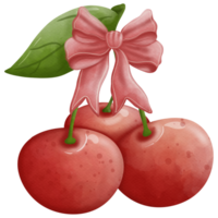 Cereza acuarela entonces linda png