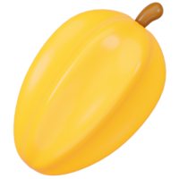 3d prestados estrella manzana icono ilustración png