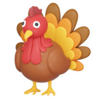 3D Cartoon Turkey Icon png