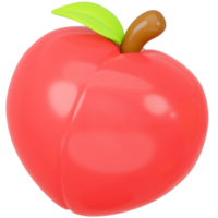 3D Rendered Peach Icon illustration png