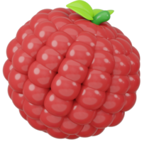 3d rendu framboise icône illustration png