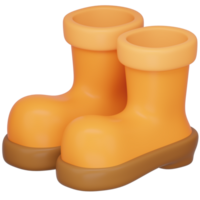 3d Gelb Regen Stiefel Symbol png