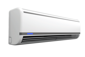 AI generated White modern air conditioner isolated png