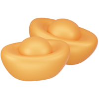 lomos oro lingotes 3d icono hacer png