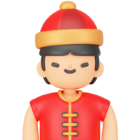 Chinese Mens 3d icoon geven png