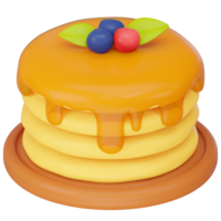 Pancake 3D icon render png