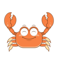 krab glimlach gezicht tekenfilm schattig png