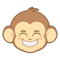 monkey smile face cartoon cute png