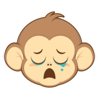 monkey crying face cartoon cute png