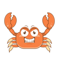 krab boos gezicht tekenfilm schattig png