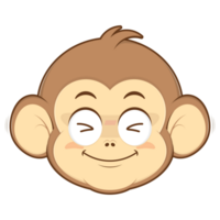 monkey playful face cartoon cute png