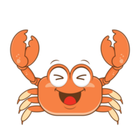 krab glimlach gezicht tekenfilm schattig png