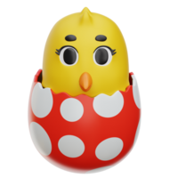 Chicken Hatching Egg 3d Icon Illustration png