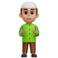 moslim jongen 3d icoon illustratie png