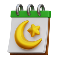 Ramadan Calendar 3d Icon Illustration png