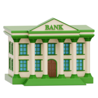 ilustración de icono 3d de banco png