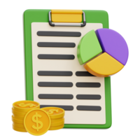 Financial Budgeting 3d Icon Illustration png