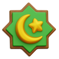 Ramadán ornamento 3d icono ilustración png