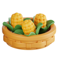 färsk frukt 3d illustration png