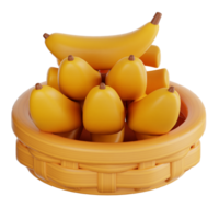 Fresco Fruta 3d ilustración png