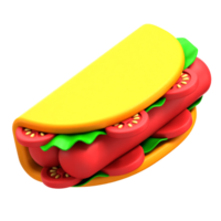 Fast food 3d jeu d'icônes png