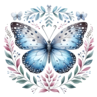 ai generiert bunt Aquarell Schmetterling png isoliert auf transparent Hintergrund