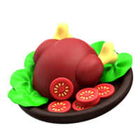 comida rápida 3d conjunto de iconos png