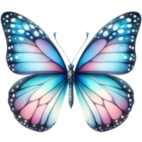 ai gerado colorida aguarela borboleta png isolado em transparente fundo