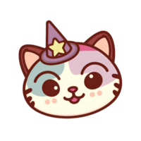 AI generated cute magical cat png