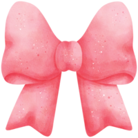 Watercolor Pink Bow Illustration png